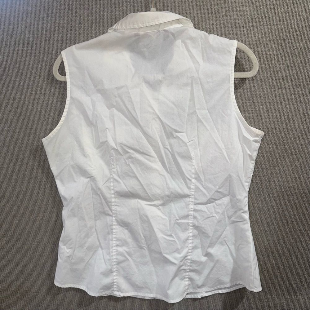 Riders by Lee size medium White Sleeveless Button-Down Shirt - Picture 2 of 5